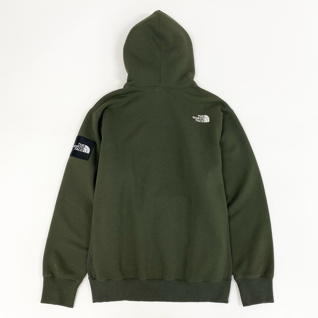 40d28 THE NORTH FACE ザノースフェイス Square Logo Hoodie スクエアロゴフーディ プルオーバー パーカー ロゴ刺繍 NT62338 L カーキ