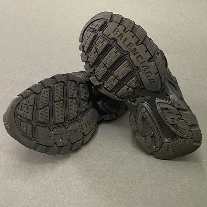 1l22 BALENCIAGA バレンシアガ TRACK SLIDE SANDAL トラックスライド サンダル 618083 23cm ブラック シューズ
