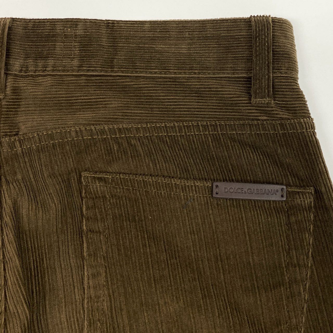 31L8 DOLCE&GABBANA DENIM ドルチェアンドガッパーナ イタリア製 14STRETCH コーデュロイパンツ ボトムス 伸縮ストレッチ○ メンズ 紳士服 44 カーキ系k02i