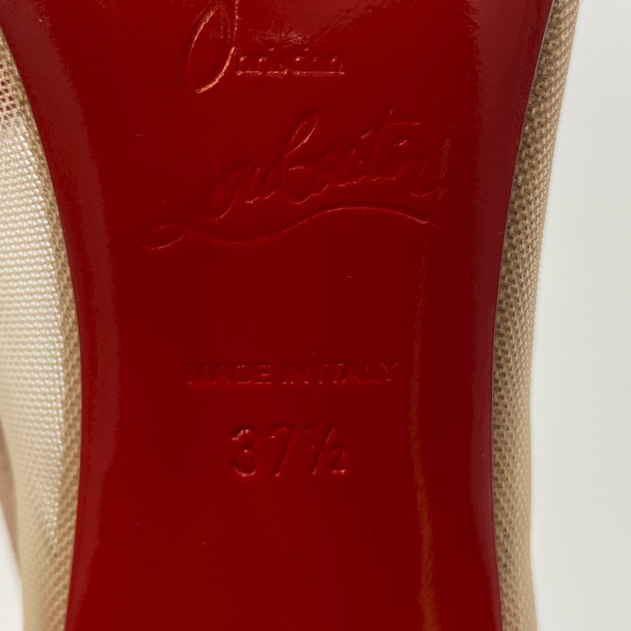 1h7【美品】Christian Louboutin クリスチャンルブタン GALATIVI 70 パンプス サイズ37 1/2 ピンクベージュ レディース 箱付きk02i