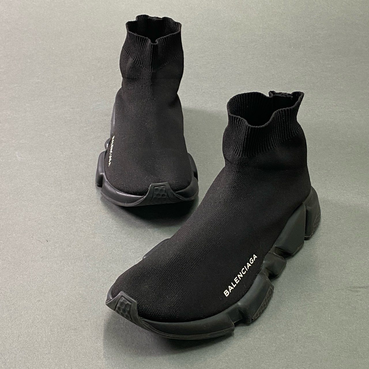 7c10 BALENCIAGA バレンシアガ スピードトレーナー ソックススニーカー 39 オールブラック シューズ イタリア製