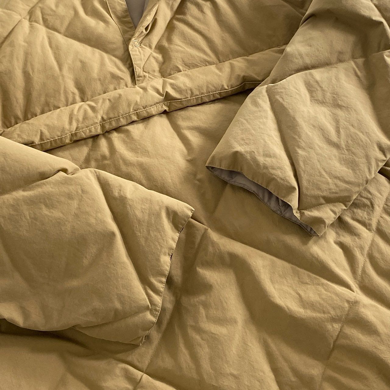 87i1 定価¥81,400 KAPTAIN SUNSHINE キャプテンサンシャイン Down Field Anorak ダウンフィールド アノラックコート KS6FCO07 38 ベージュ キルティング