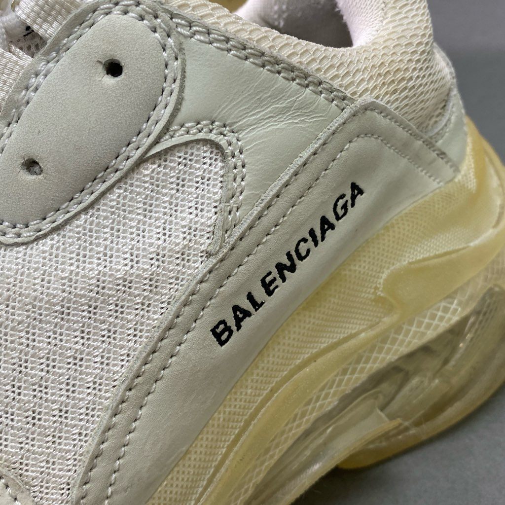 7e10 BALENCIAGA バレンシアガ TRIPLE S トリプルエス 厚底スニーカー 27.5cm ホワイト シューズ