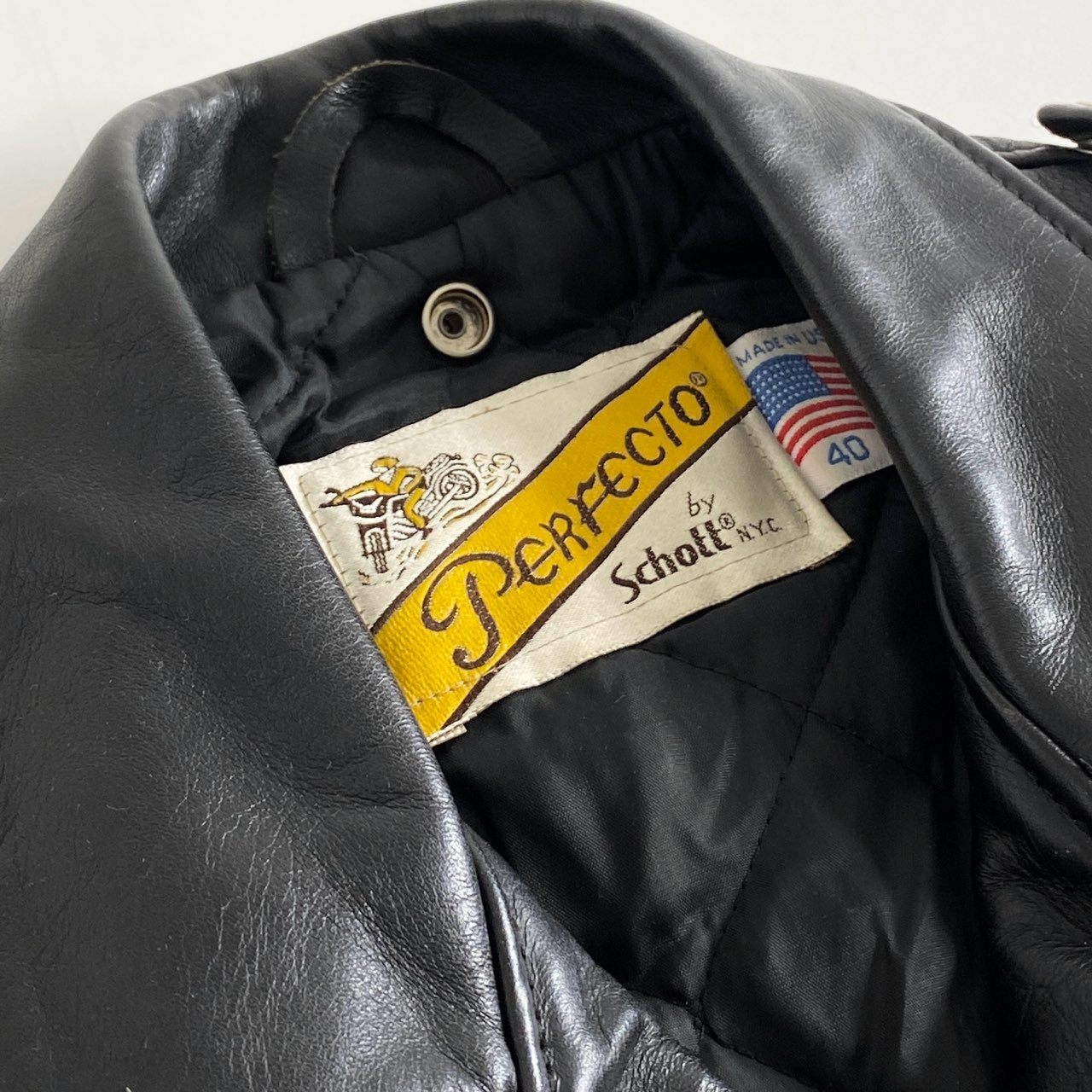 33h11 Schott ショット ダブルライダースジャケット レザージャケット サイズ40 ブラック カウレザー メンズ 男性用 アウター