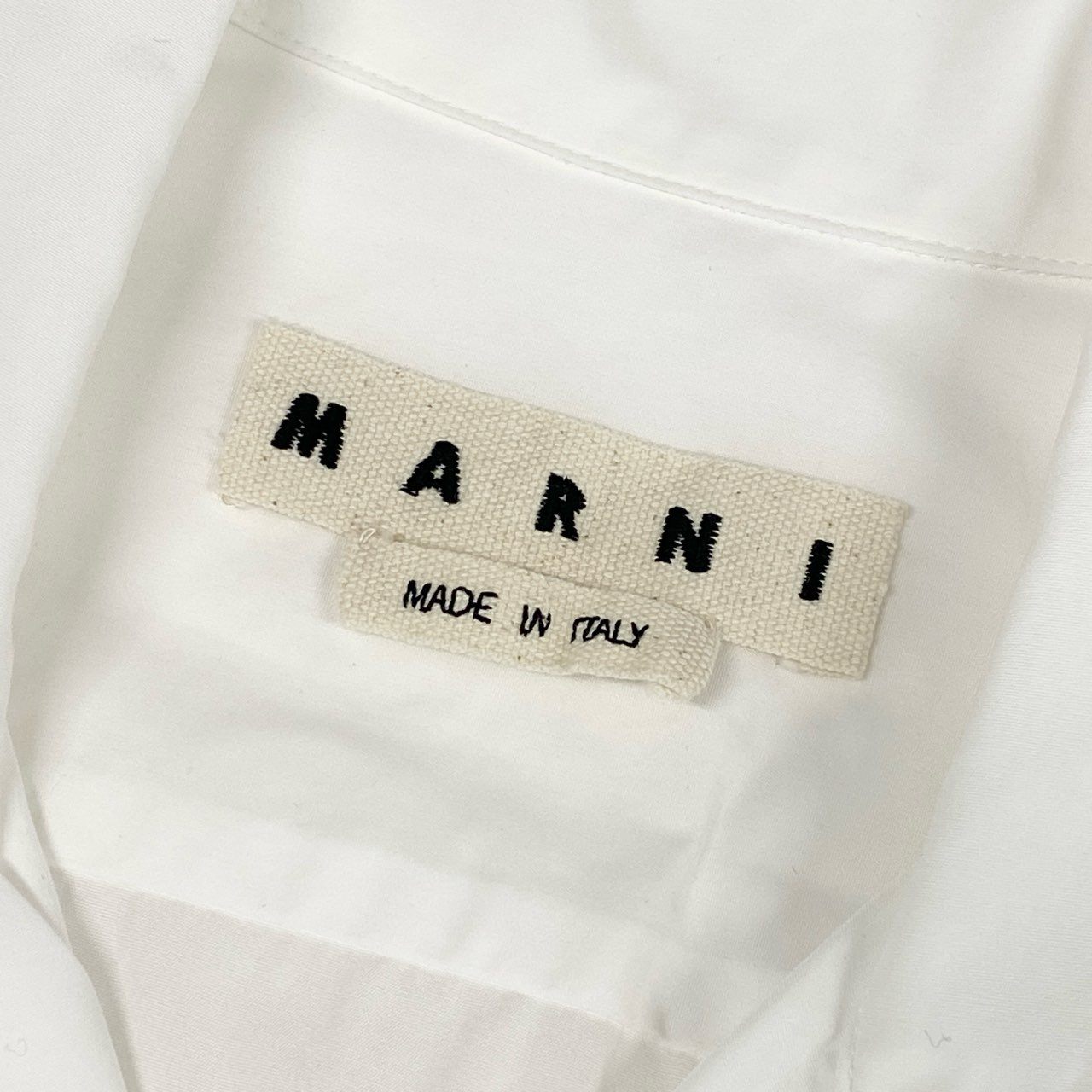 50f5 MARNI マルニ エンブロイダリー ショートスリーブ シャツ 半袖オープンカラーシャツ 開襟 メキシカン CUMU0148S0 46 ホワイト コットン