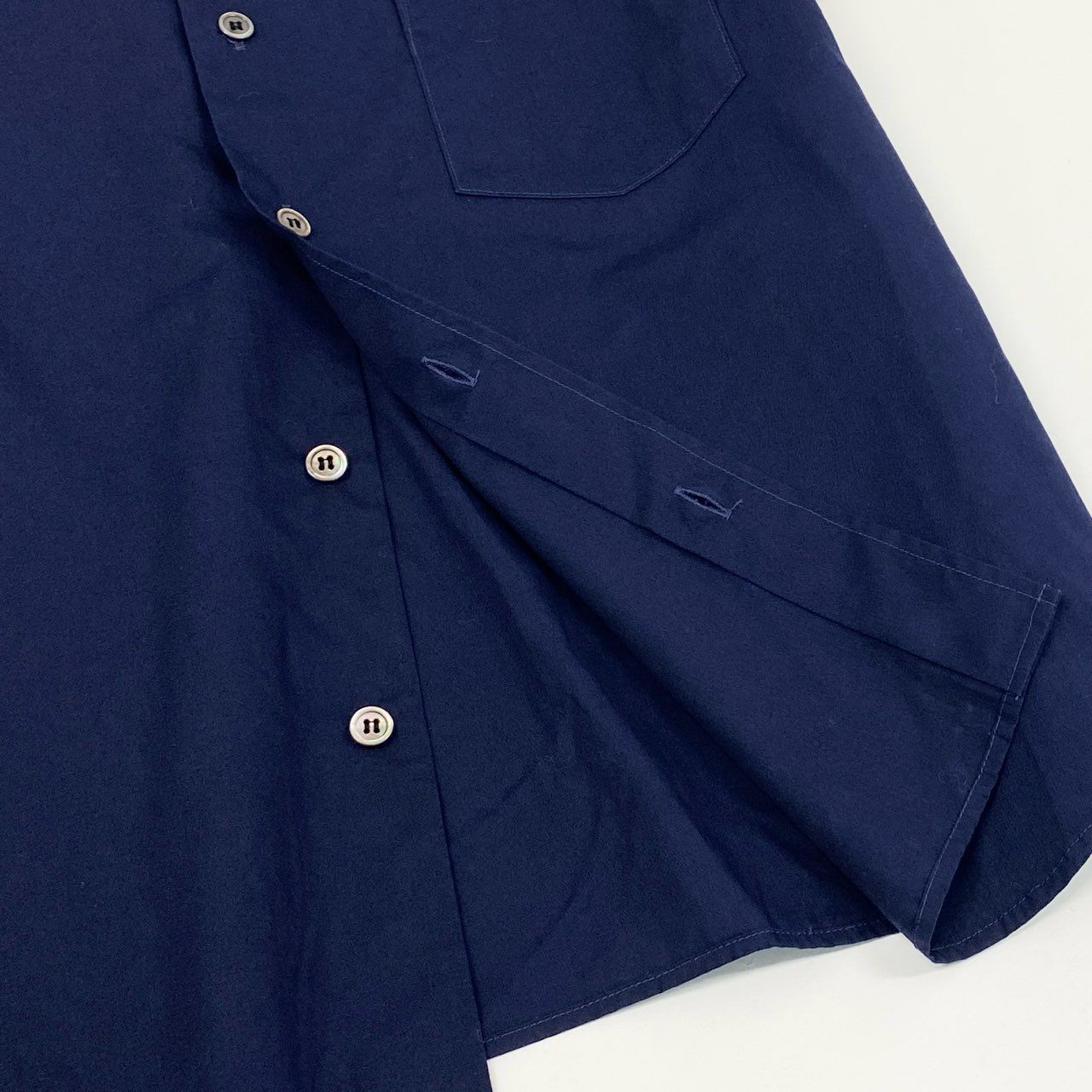 10F11 COMME des GARCONS tricot トリコ コムデギャルソン AD2001 襟スパンコールデザイン 半袖シャツ サイズM ネイビー レディース デザイナーズ