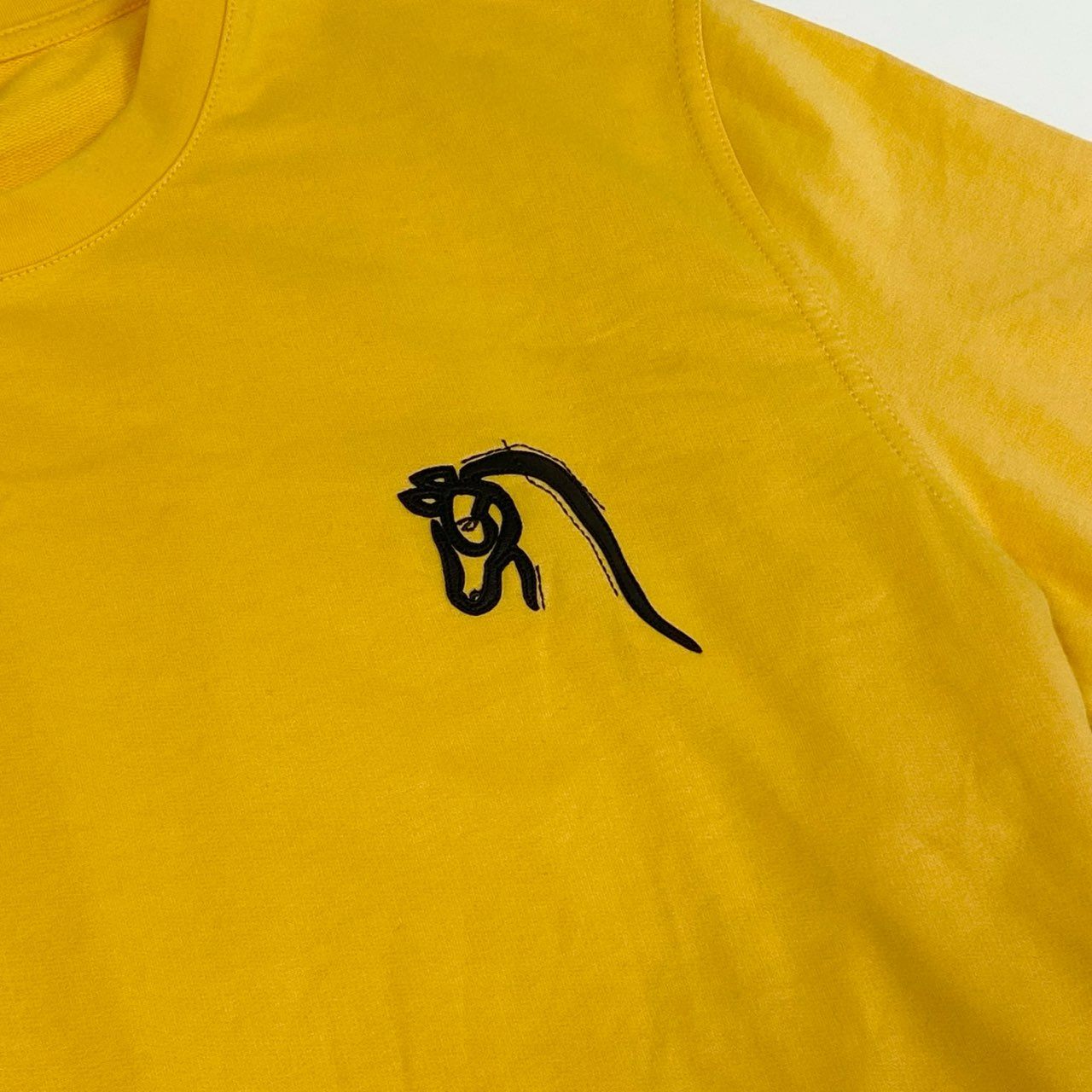 62k20 HERMES エルメス ホースパッチ Tシャツ XL イエロー 大きいサイズ カットソー 半袖TEE 馬 イタリア製