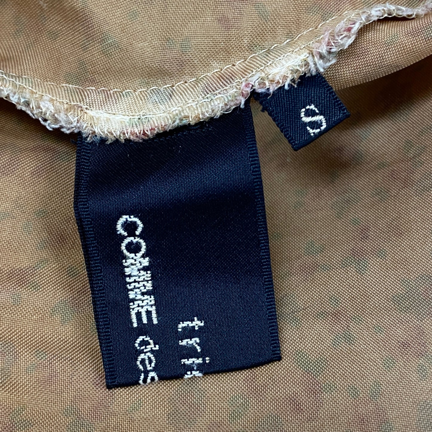 56h1 tricot COMME des GARCONS トリコ コムデギャルソン 花柄ワンピース ノースリーブワンピース レース刺繍 ドッキング サイズS ベージュ系 キュプラ レディース AD2005u02t
