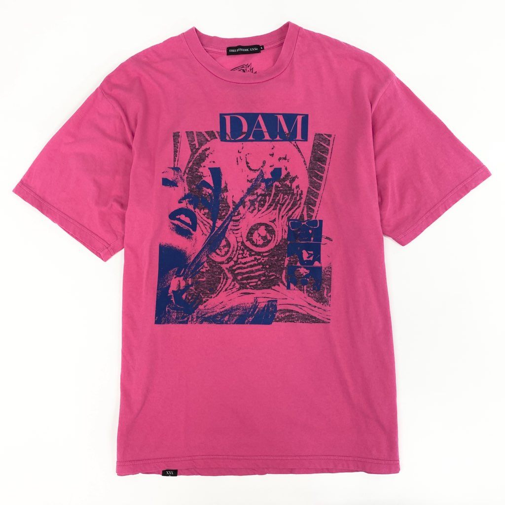 23d6 THEE HYSTERIC XXX ヒステリックグラマー DESTROY ALL MONSTERS MONSTER MADNESS Tシャツ カットソー 半袖 プリント 06211CT04 Lサイズ ピンク コットン