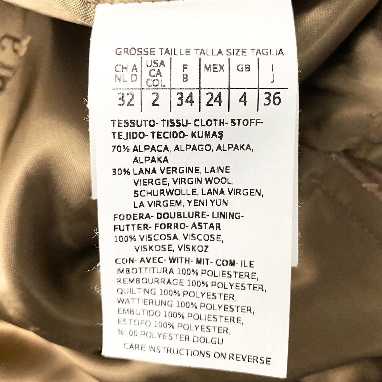 Ed20 Max Mara マックスマーラ アルパカウールファーコート ジャケット アウター 36サイズ ブラウン 毛皮 レディース 女性用nu1