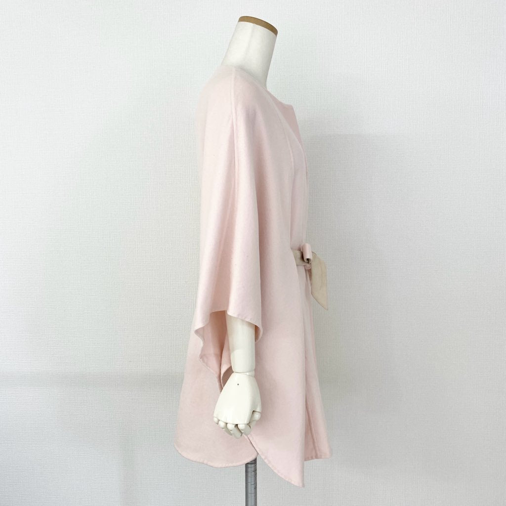63g2 イタリア製 Loro Piana ロロピアーナ カシミヤポンチョ ケープ フリーサイズ ピンク カシミヤ100% レディース 婦人
