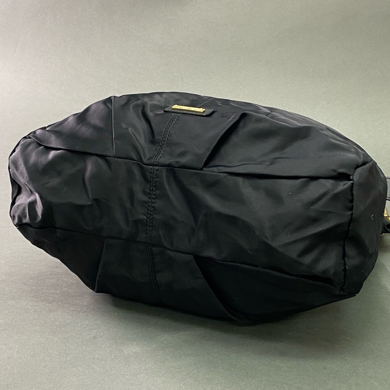 Gb12 Max Mara マックスマーラ 2WAY ショルダーバッグ ブラック ナイロン レザー ハンドバッグ 鞄 イタリア製