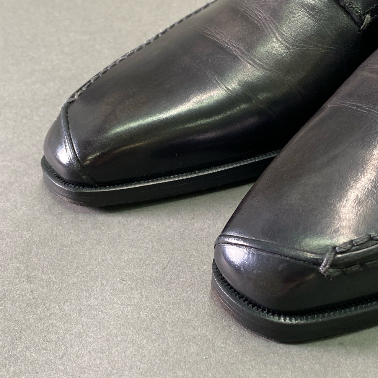 1d22 Berluti ベルルッティ Andy アンディ スクリットカリグラフィ ローファー 25.5cm相当 ブラック レザー パティーヌ デムジュール シューツリー 保存袋 付属