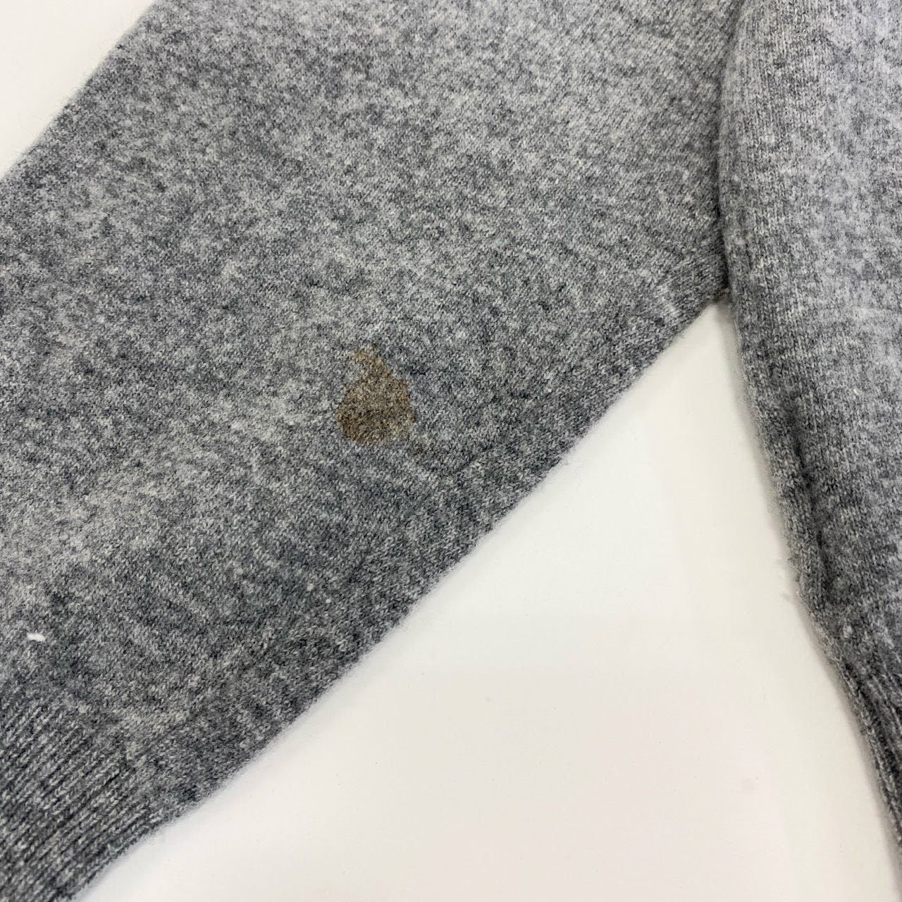 48k2 Ermanno Scervino エルマンノ シェルヴィーノ イタリア製 大きいサイズ レースデザイン 長袖 ニット カーディガン 44 XLサイズ相当 グレー ウール カシミア レディースo07t