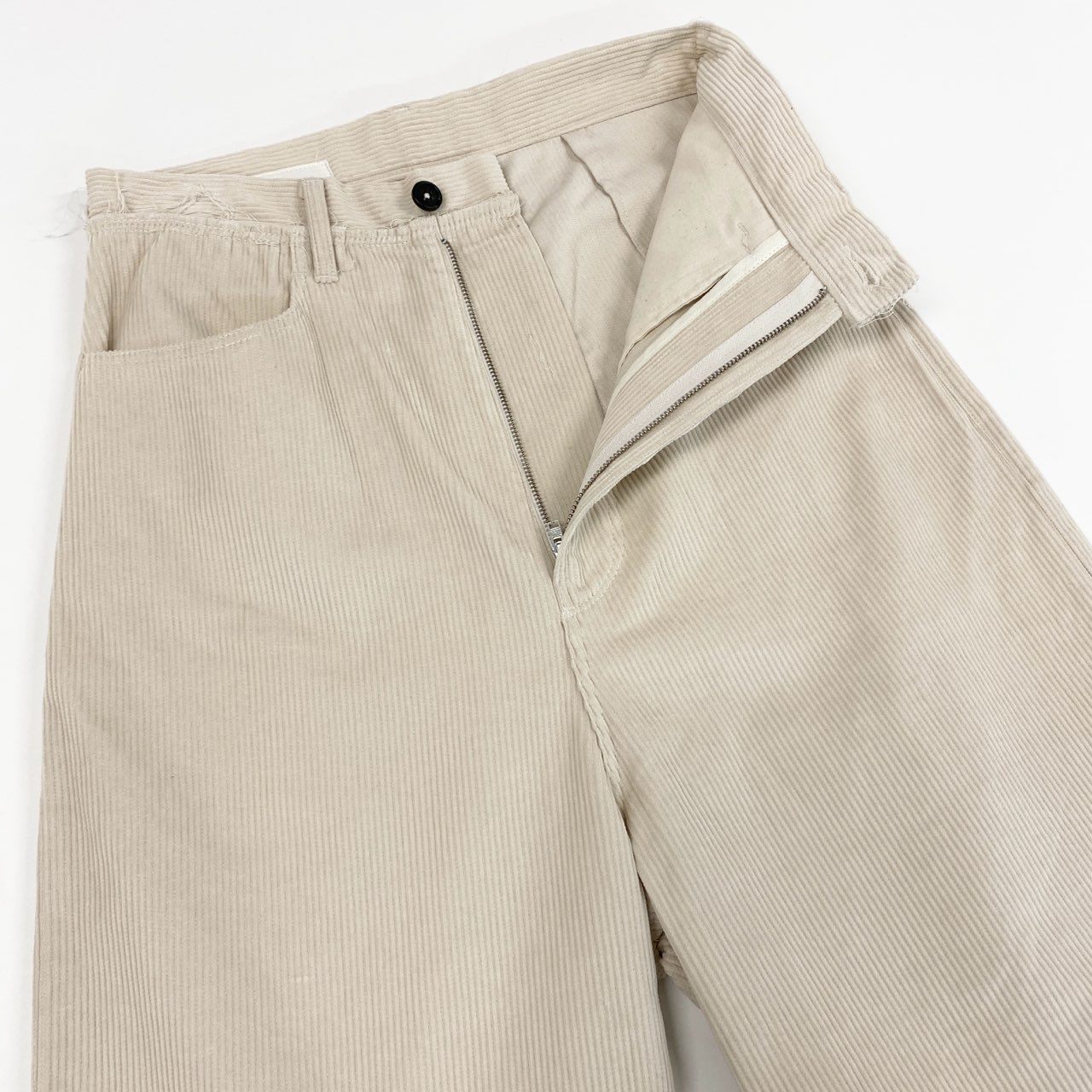 24c14 CAMIEL FORTGENS カミエルフォートヘンス TOURIST JEANS CORDUROY コーデュロイパンツ タグ付き コットンパンツ XS オフホワイト コットン100%