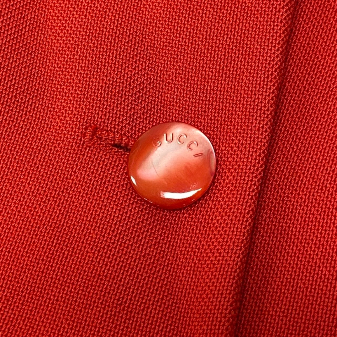33i28 GUCCI グッチ 1980年代 ヴィンテージ ジャケット ロゴボタン イタリア製 40サイズ オレンジ レディース 女性用u02t