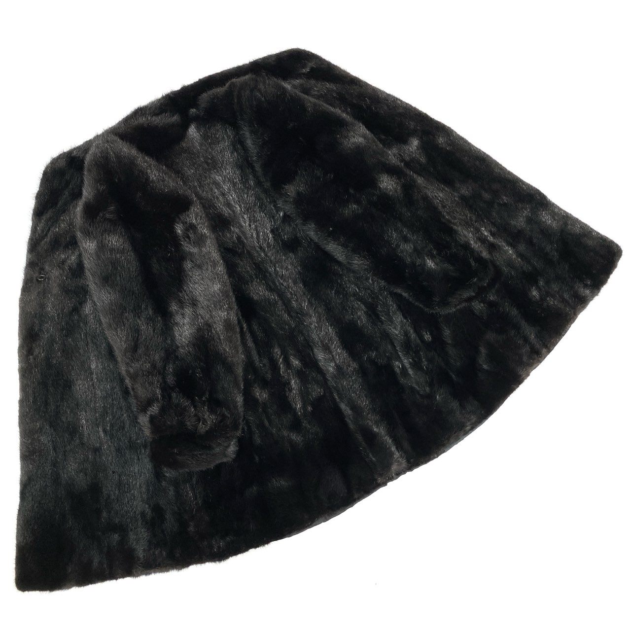 15f27 《美品》 毛皮コート ダークミンク DARK MINK 15 ブラック 本毛皮 リアルファー