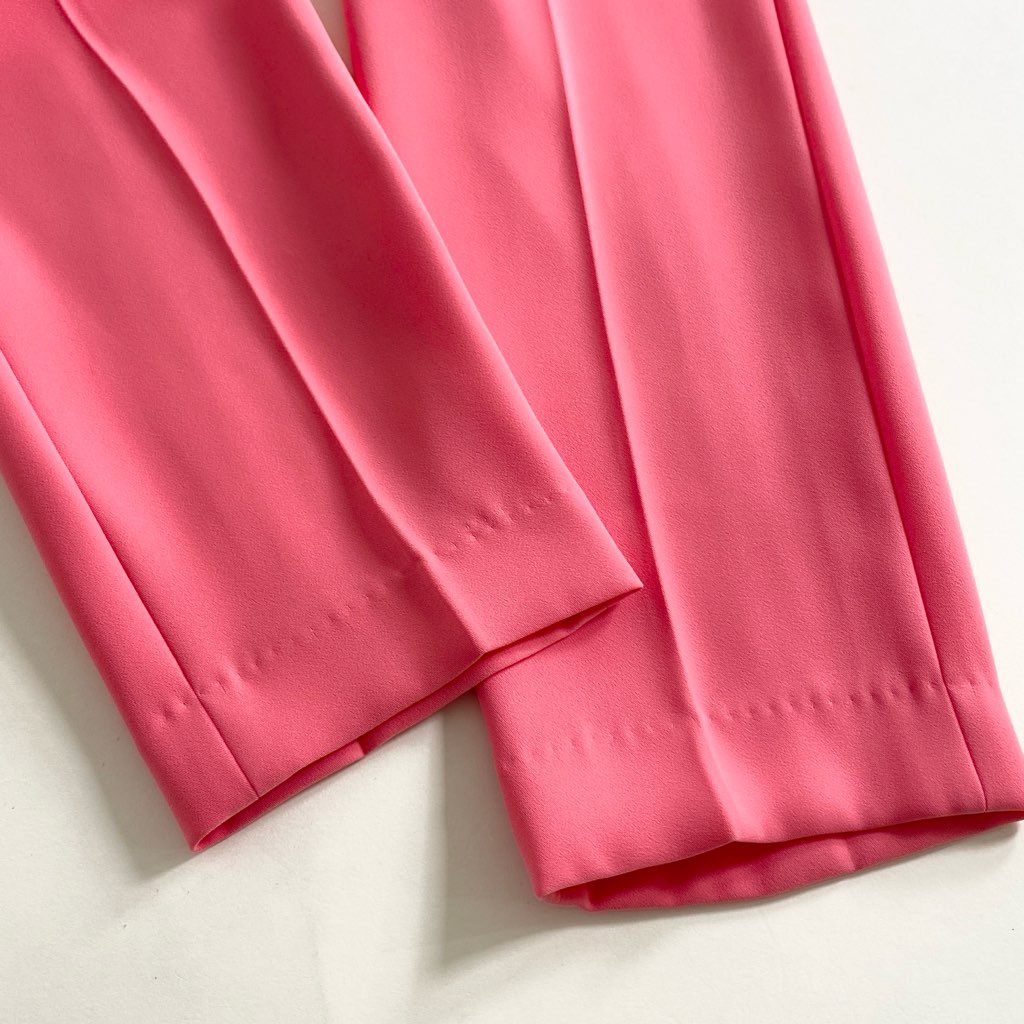 62e5 《極美品》 YOKO CHAN ヨーコチャン ハイウエスト ラップパンツ カジュアルパンツ YCP-321-097 サイズ38 ピンク ポリエステル100% レディース
