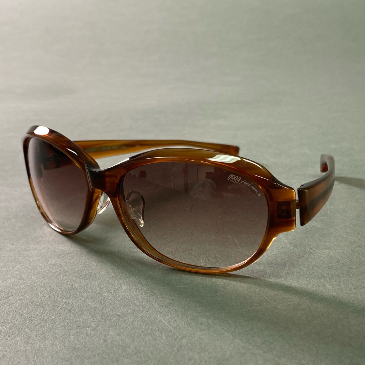 b12 999.9 feelsun フォーナインズ フィールサン 2nd Collection サングラス F-12NP 61□16 ブラウン Y2K 眼鏡 アイウェア 日本製