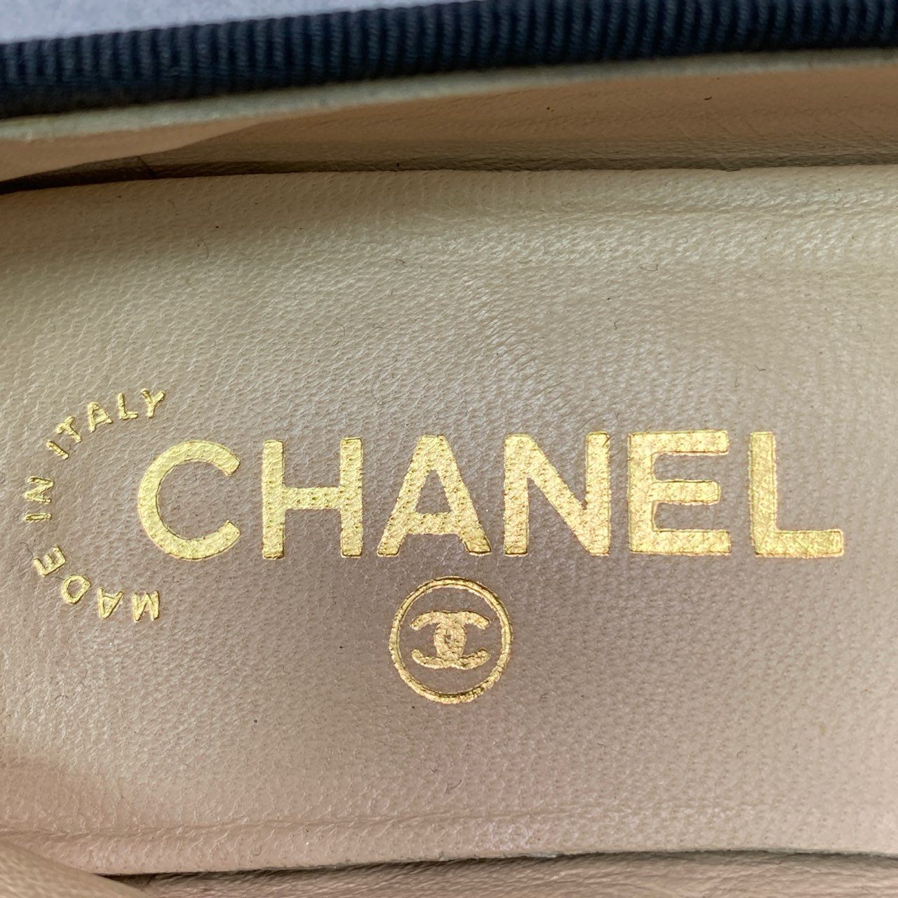 1d14 CHANEL シャネル エナメル ラムレザー フラットシューズ 36 1/2 ブラック Leather ココマーク バレエシューズ イタリア製 保存袋付き