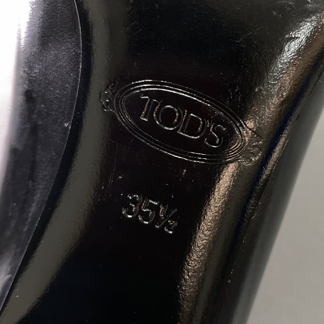 5l20 TOD'S トッズ ダブルT レザーパンプス 35 1/2 ブラック Leather イタリア製 シューズ 靴