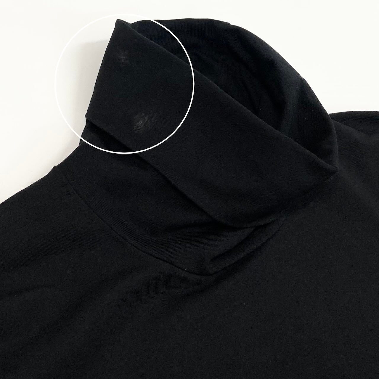 20d18 JILSANDER+ ジルサンダープラス ストレッチカットソー ロングスリーブハイネックTシャツ 刺繍 トップス Lサイズ ブラック メンズ 男性用u02t