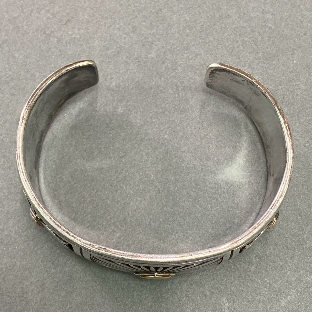 c21 Howard Nelson ハワードネルソン ナバホ族 バングル サンバースト 14k 3p STERLING SILVER シルバー