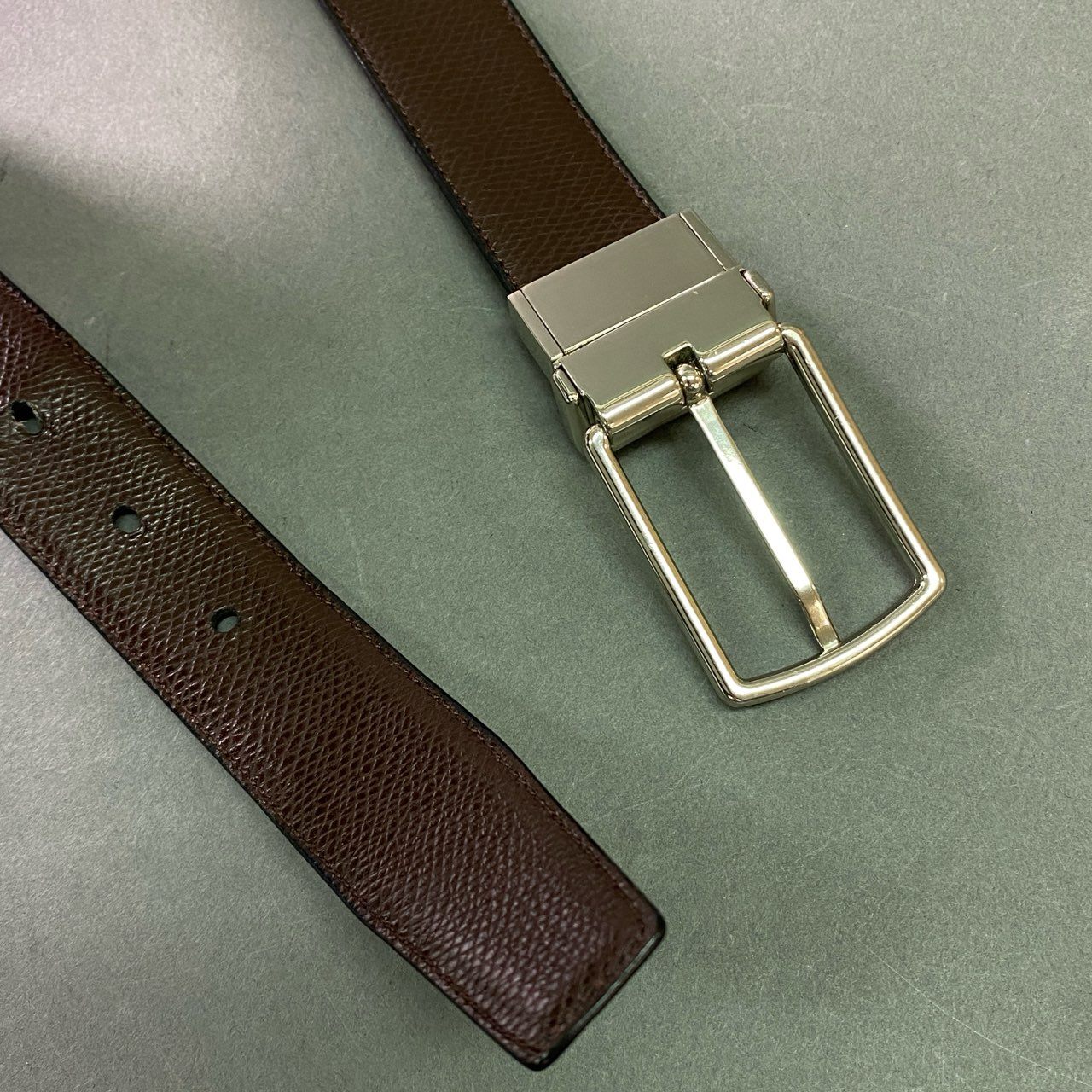 b12 COACH コーチ ピンバックル レザーベルト 約79.5-89.5cm ブラック Leather フォーマル ビジネス スーツ