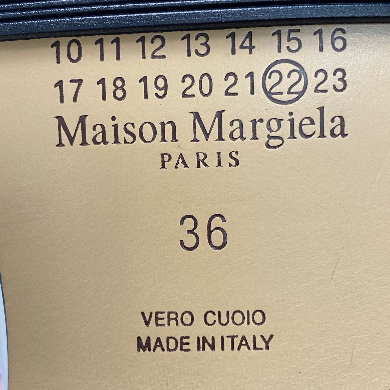 3c10 Maison Margiela メゾンマルジェラ ステッチ コインローファー 36 ホワイト レザー シューズ 革靴 イタリア製