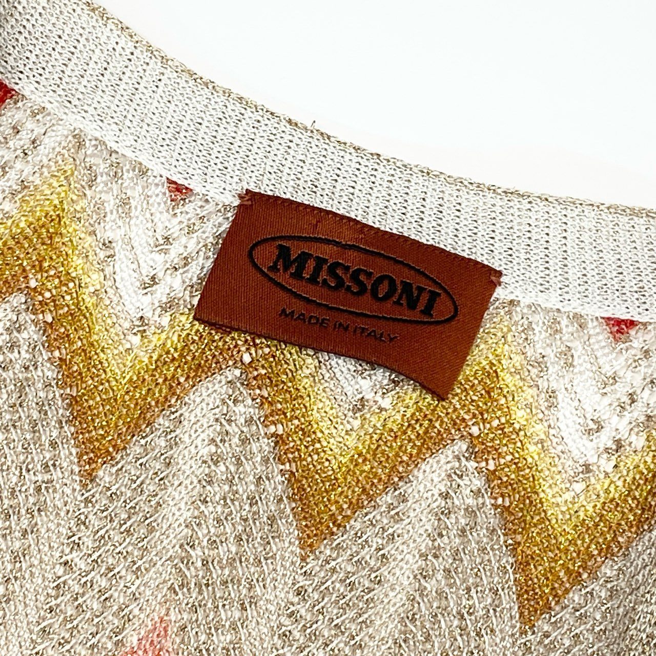 59e7 【イタリア製】MISSONI ミッソーニ ラメ入り 薄手ニットカーディガン サマーニット 羽織 サイズ38 マルチカラー レディース 女性用 春夏トップス