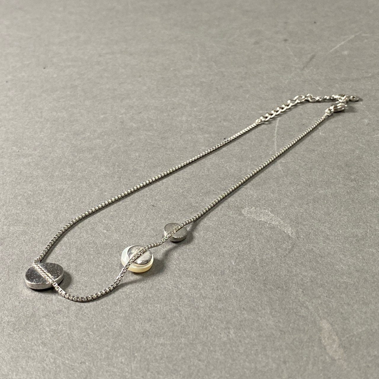 3e12 Christian Dior クリスチャン ディオール ボタンデザイン ネックレス シルバー アクセサリー ジュエリー CD