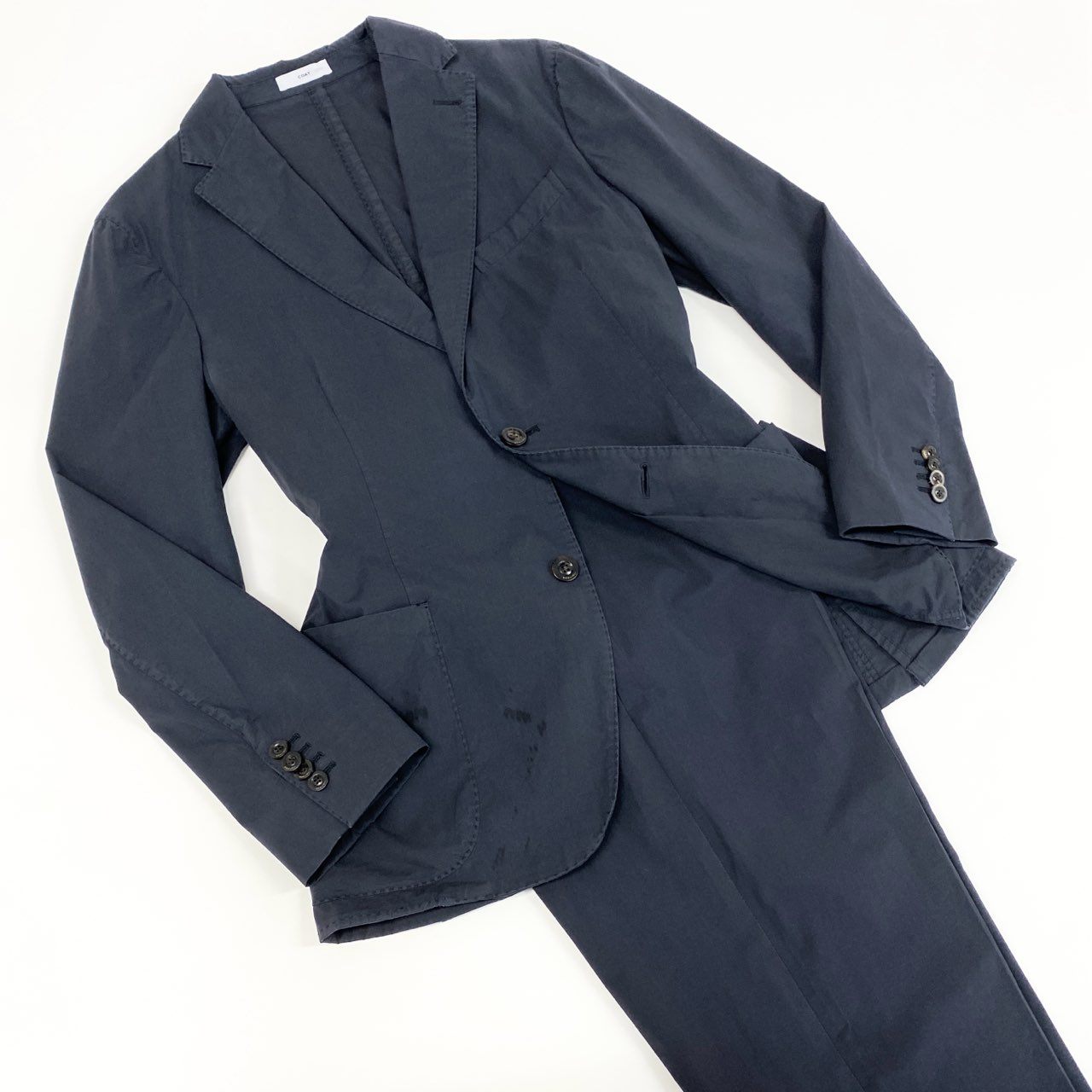 69f21 BOGLIOLI ボリオリ セットアップ ジャケット ボトム パンツ スーツ カジュアル イタリア製 メンズ 男性用 48 ダークグレー