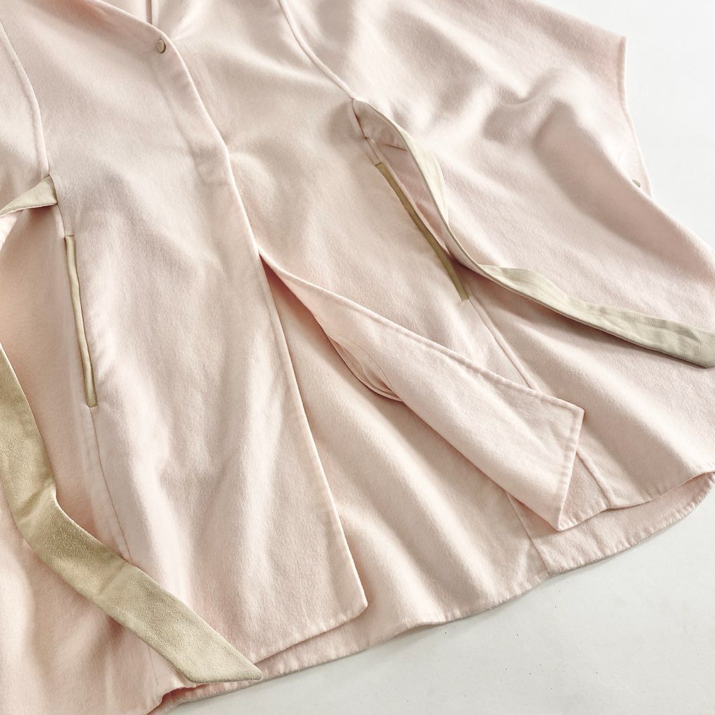63g2 イタリア製 Loro Piana ロロピアーナ カシミヤポンチョ ケープ フリーサイズ ピンク カシミヤ100% レディース 婦人