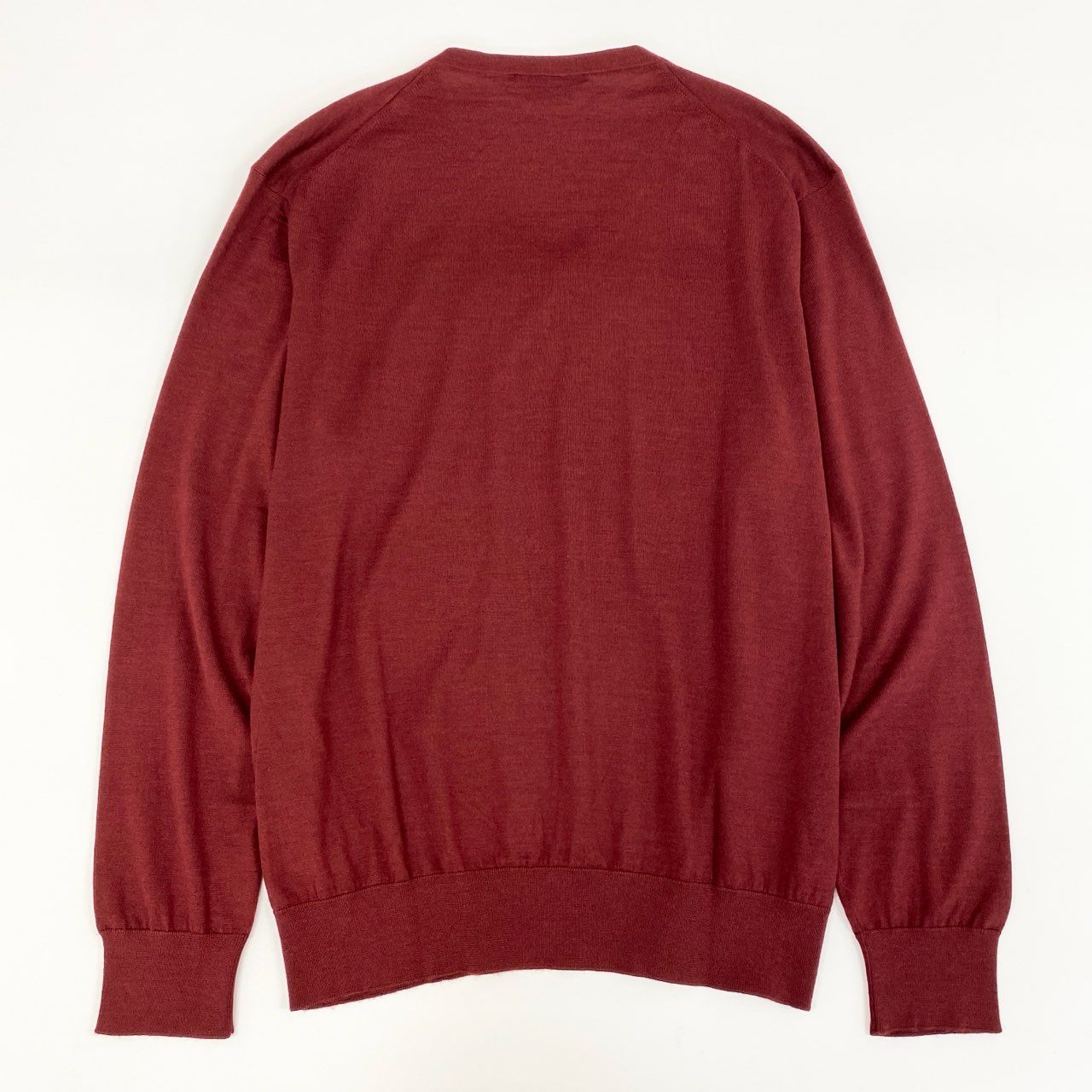 61g4 Ermenegildo Zegna エルメネジルドゼニア Vネック ニット セーター CASHSETA LIGHT サイズ52 レッド系 カシミヤシルク メンズ 紳士服 イタリア製