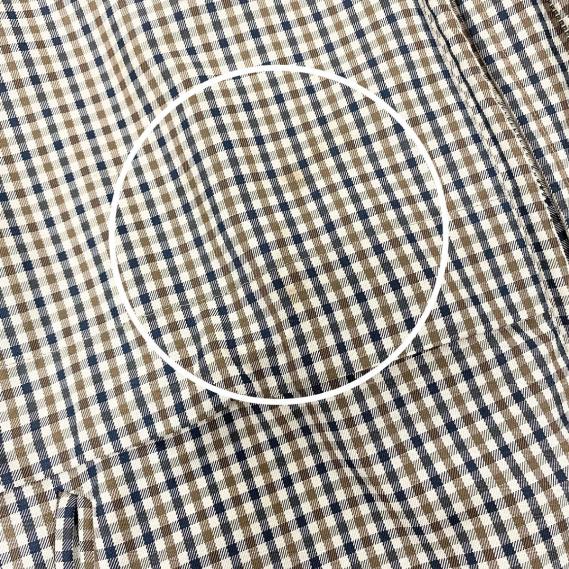 51h25 英国製 Aquascutum アクアスキュータム ジップパーカー 薄手ジャケット 収納可能 クラブチェック サイズS ブラウン系 ポリエステル メンズu02t