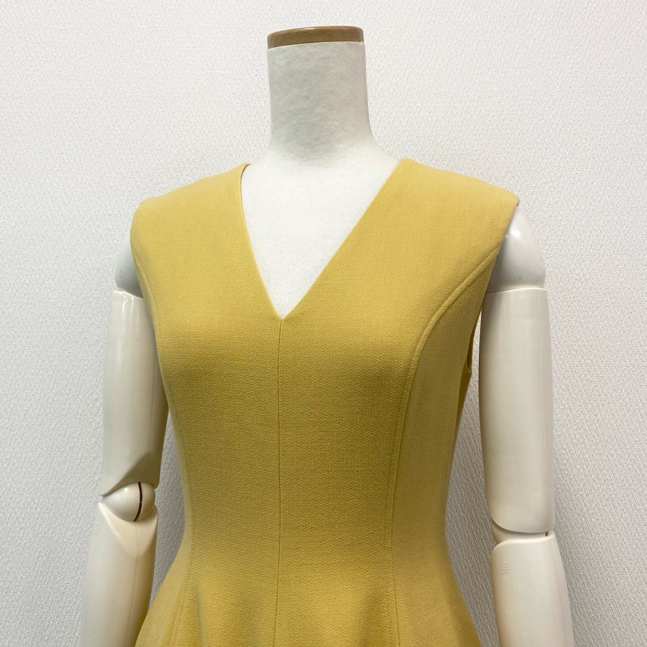 76k20 FOXEY フォクシー V Baron Dress Vバロン ドレス ワンピース 39477 38 イエロー レース ノースリーブ セレブ 日本製
