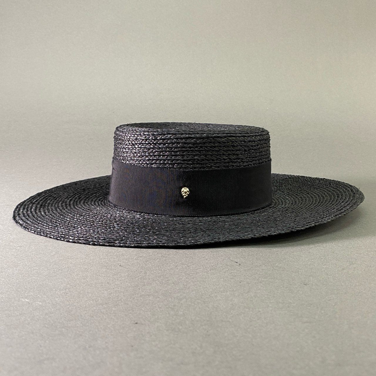 a17 《美品》 HELEN KAMINSKI ヘレンカミンスキー ALORA アローラ 麦わら ハット ワンサイズ ブラック スリランカ製 カンカン帽 HAT 帽子 夏