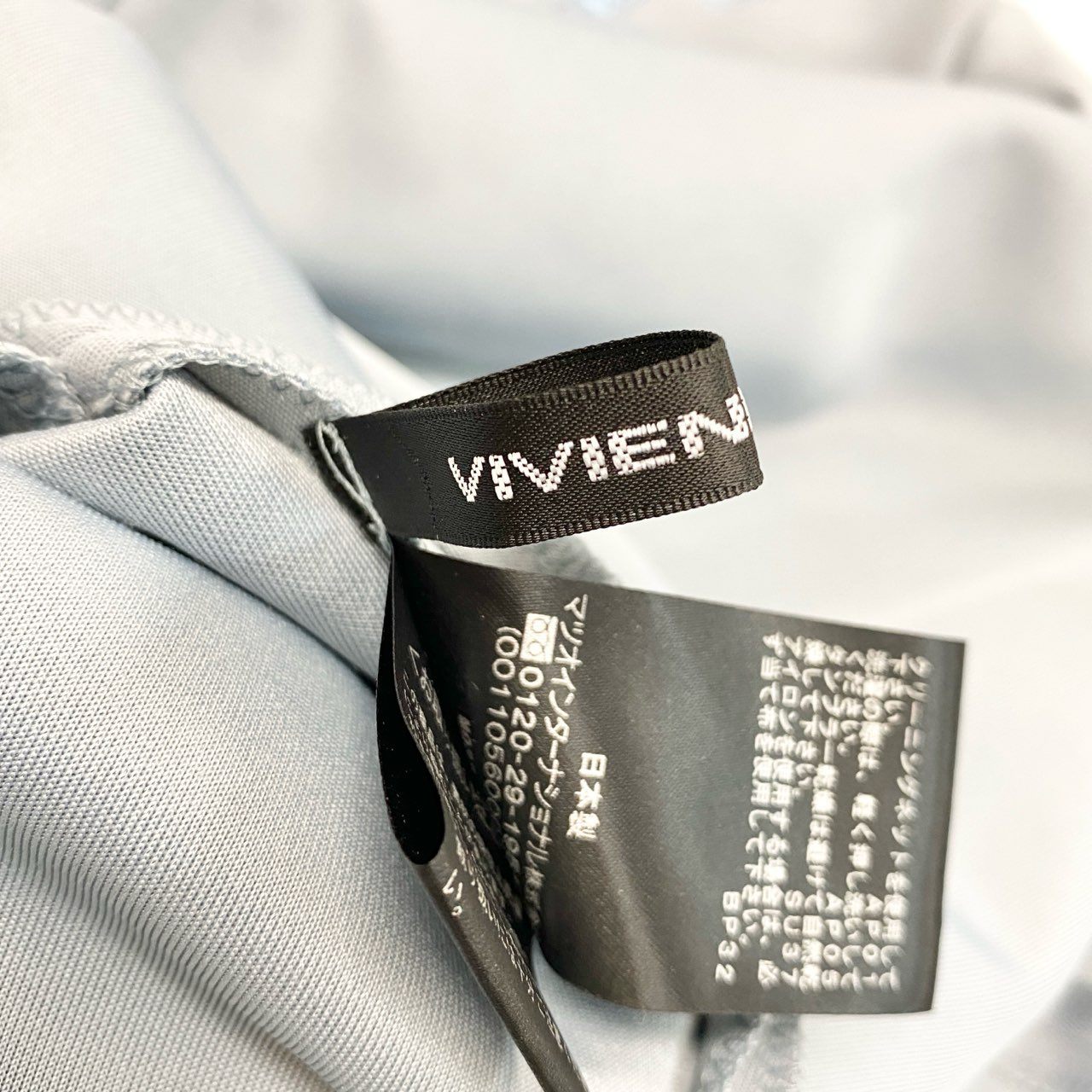 11c20 VIVIENNE TAM ヴィヴィアンタム 2024 ドラゴン刺繍 長袖カットソーワンピース ロングワンピース 38 ライトブルー レディースu02t