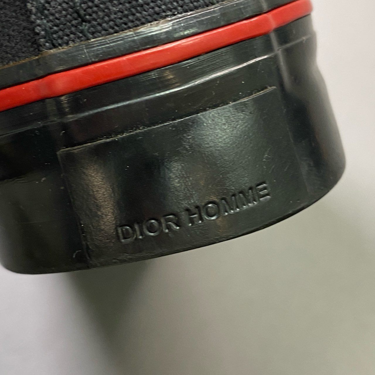 6d16 《美品》 Dior HOMME ディオール オム キャンバス ハイカットスニーカー 41 1/2 ブラック シューズ イタリア製