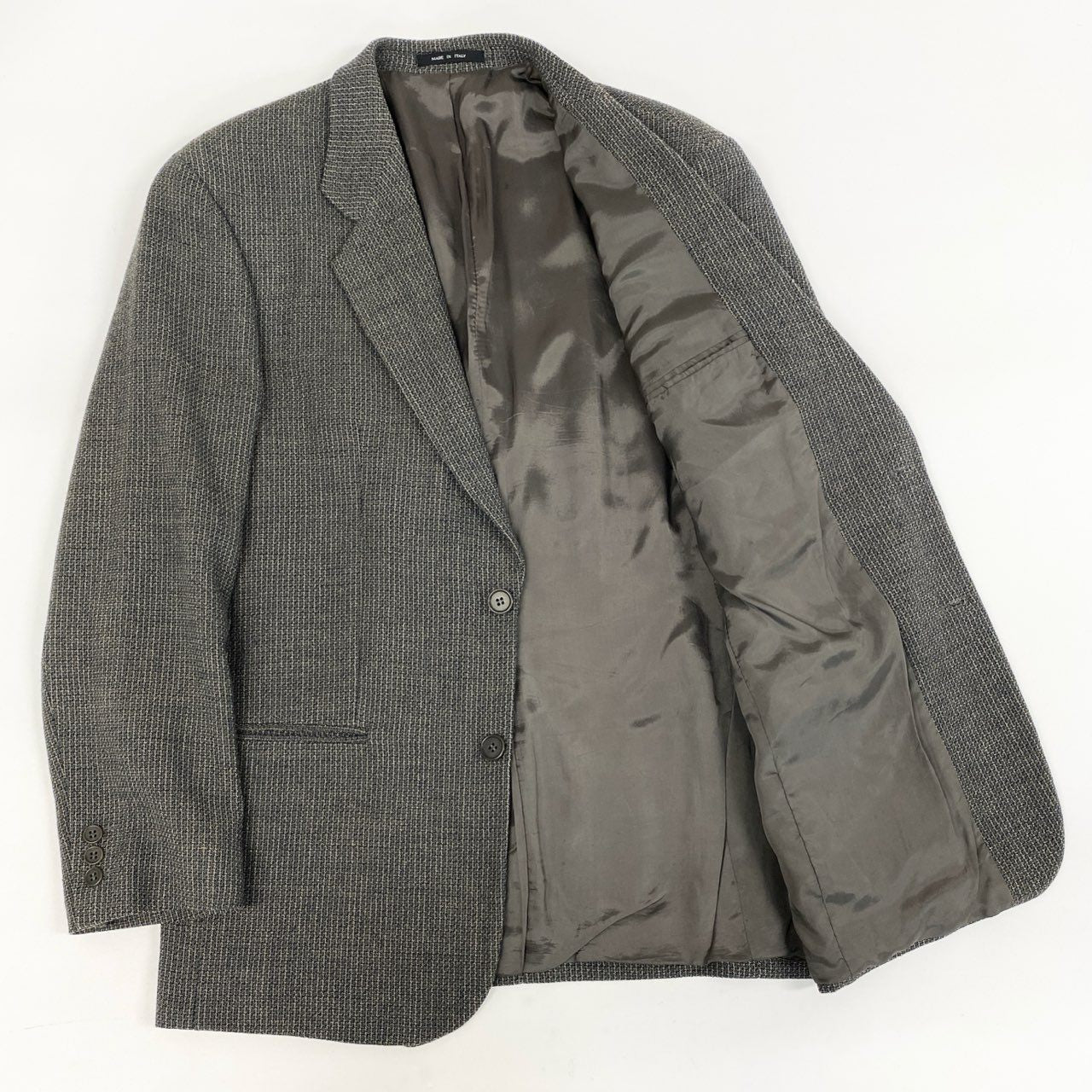 49i11 EMPORIO ARMANI エンポリオアルマーニ テーラードジャケット スーツ フォーマル 90’s~00’s old メンズ 男性用 紳士服 D1G3000 50 グリーン系u02t