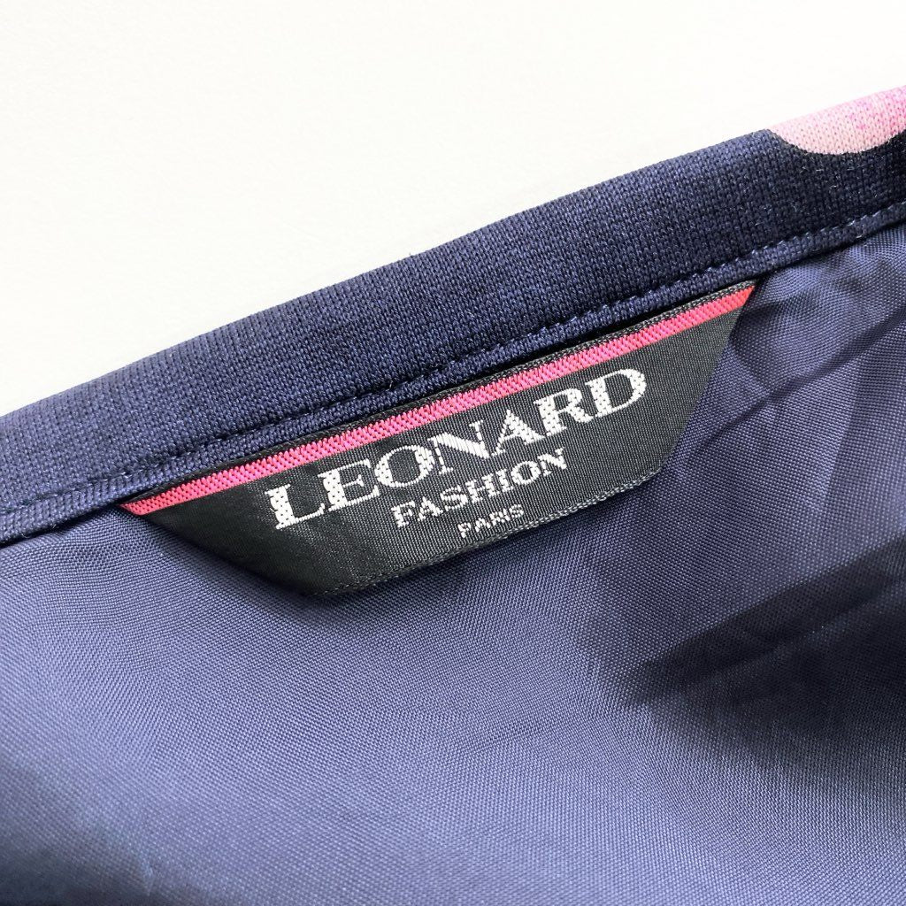 29d8 LEONARD レオナール フレアスカート 膝丈スカート 美しい花柄プリント 花柄スカート フラワー サイズ67 マルチカラー レディース 日本製