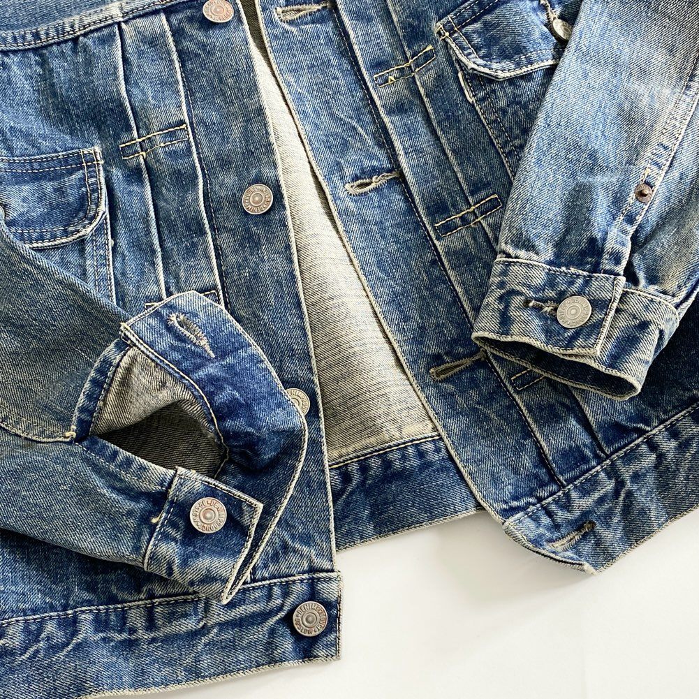 1d24 日本製 or slow オアスロウ 2ndTYPE デニムジャケット ジージャン Gジャン サイズM インディゴブルー コットン100% レディース