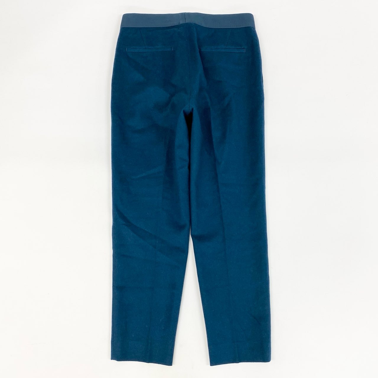 42h22《極美品》Drawer ドゥロワー フラノパンツ ウールカシミヤ ウールパンツ テーパード ボトム 6514-236-1251 38サイズ ダークグリーン レディース 女性用k02i
