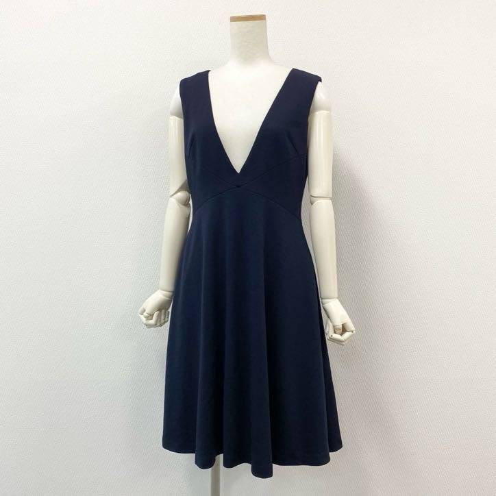 64g24 Rene ルネ Vネックワンピース ノースリーブワンピース ドレス フレアスカート レディース 女性用 6636190 36 ネイビー_