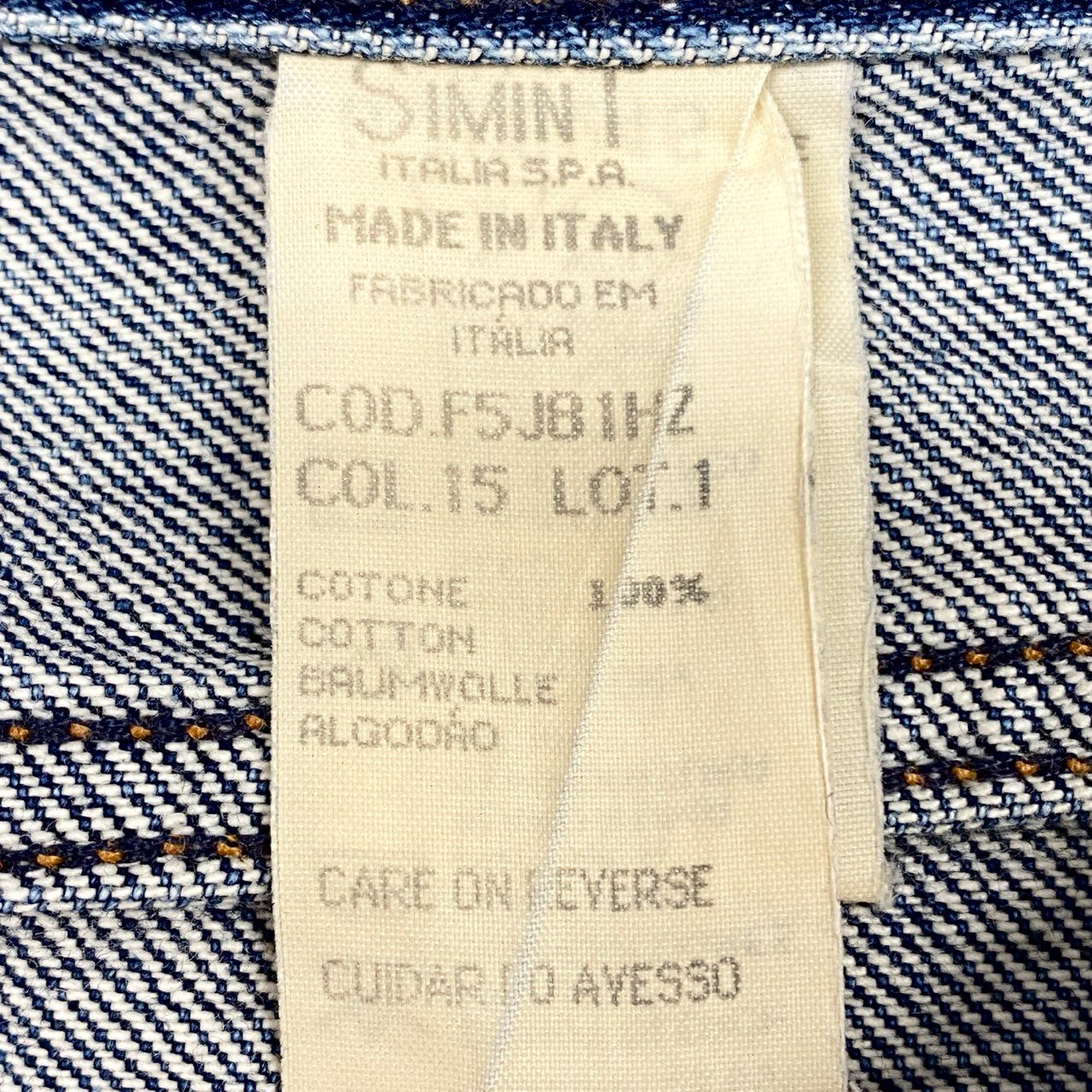 75j29 ARMANI JEANS アルマーニジーンズ デニムパンツ ボトム ジップフライ イタリア製 29サイズ インディゴ メンズu02t