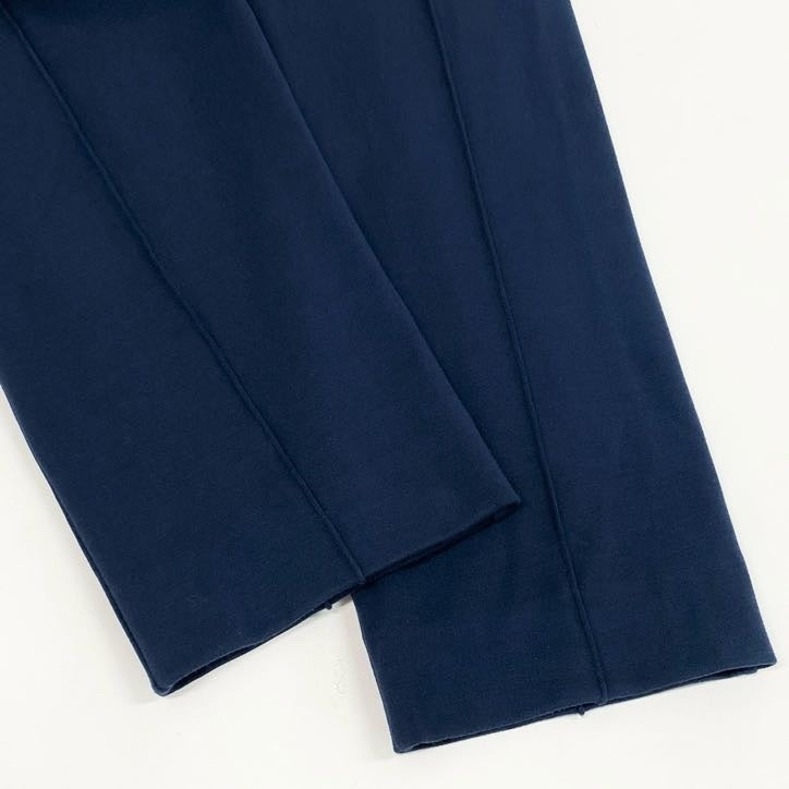 80g23 LEONARD レオナール ボトムス パンツ ストレッチ イタリア製 ウエストゴム◎ テーパードパンツ レディース 女性用 0493912 38 ネイビー