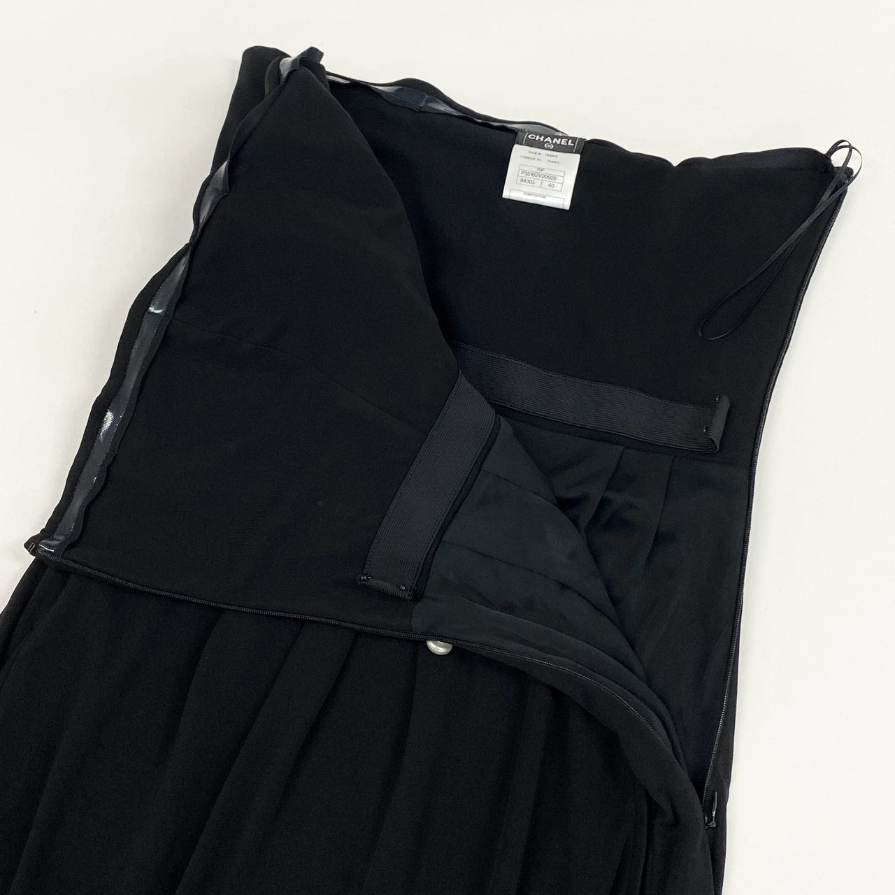 48h15《極美品》CHANEL シャネル 09P パールドレス ワンピース チューブトップ P35102V20925 40 ブラック レディース 女性用k02i