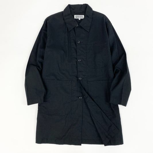 22f18 ENGINEERED GARMENTS エンジニアドガーメンツ 長袖シャツ ロングシャツコート USA製 コットンリネン混紡 メンズ 男性用 XS ブラック