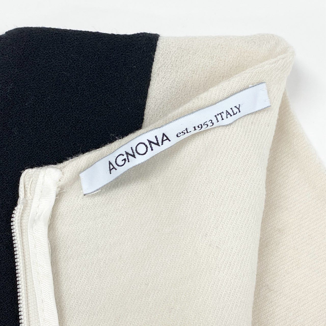 19g28 AGNONA アニオナ 半袖ワンピース 膝丈ワンピース ホワイト ブラック ピンク レディース 女性用