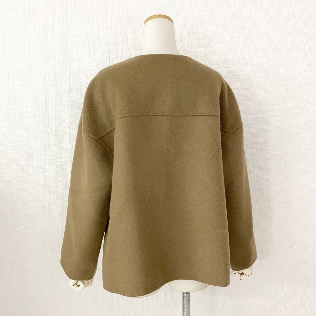 64i11 《未使用保管品》定価¥73,700 ADORE アドーア 2トーン リバージャケット 531-9250003 36 ブラウン カシミヤ混 CASHMERE